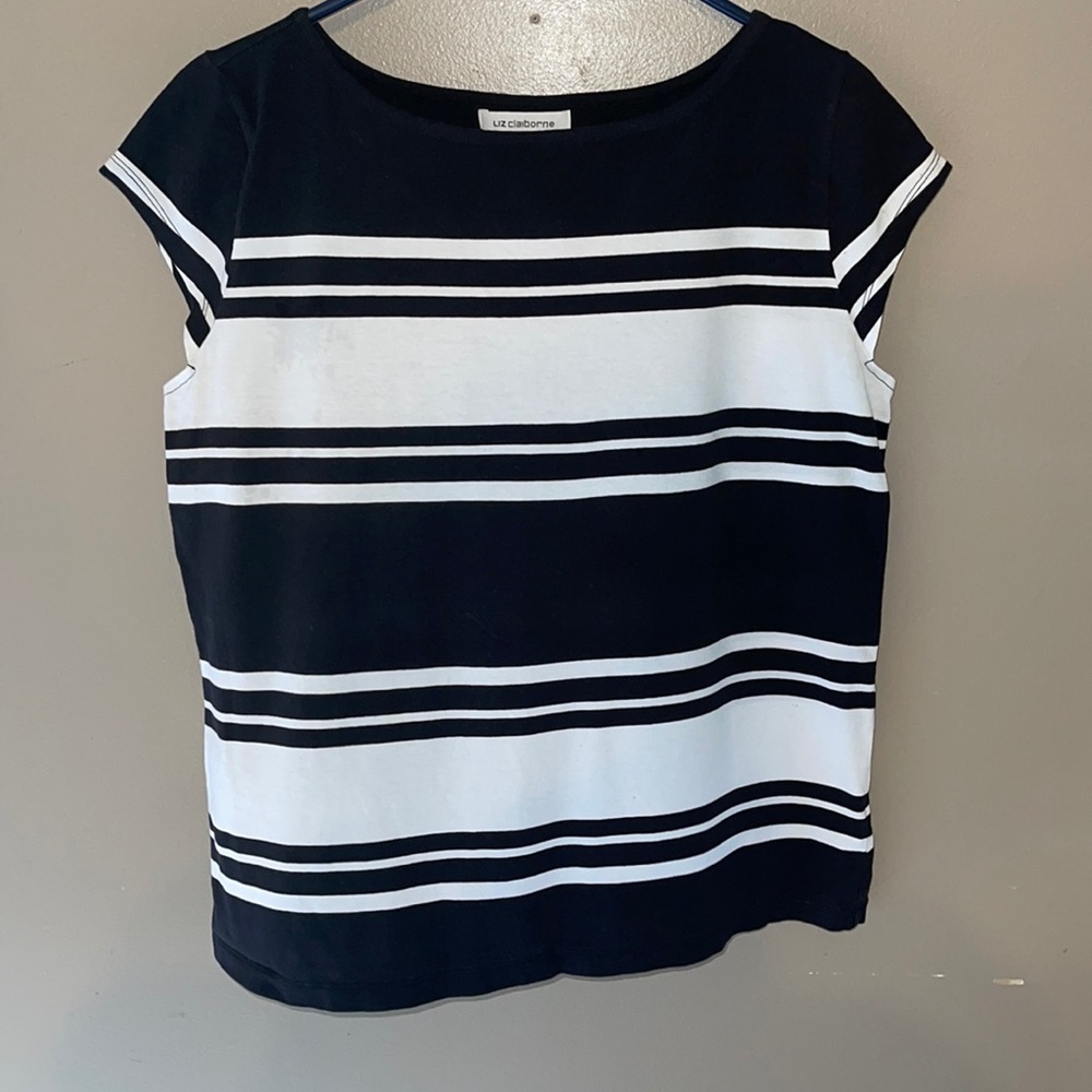 Liz Claiborne Black & White Sleeveless size L